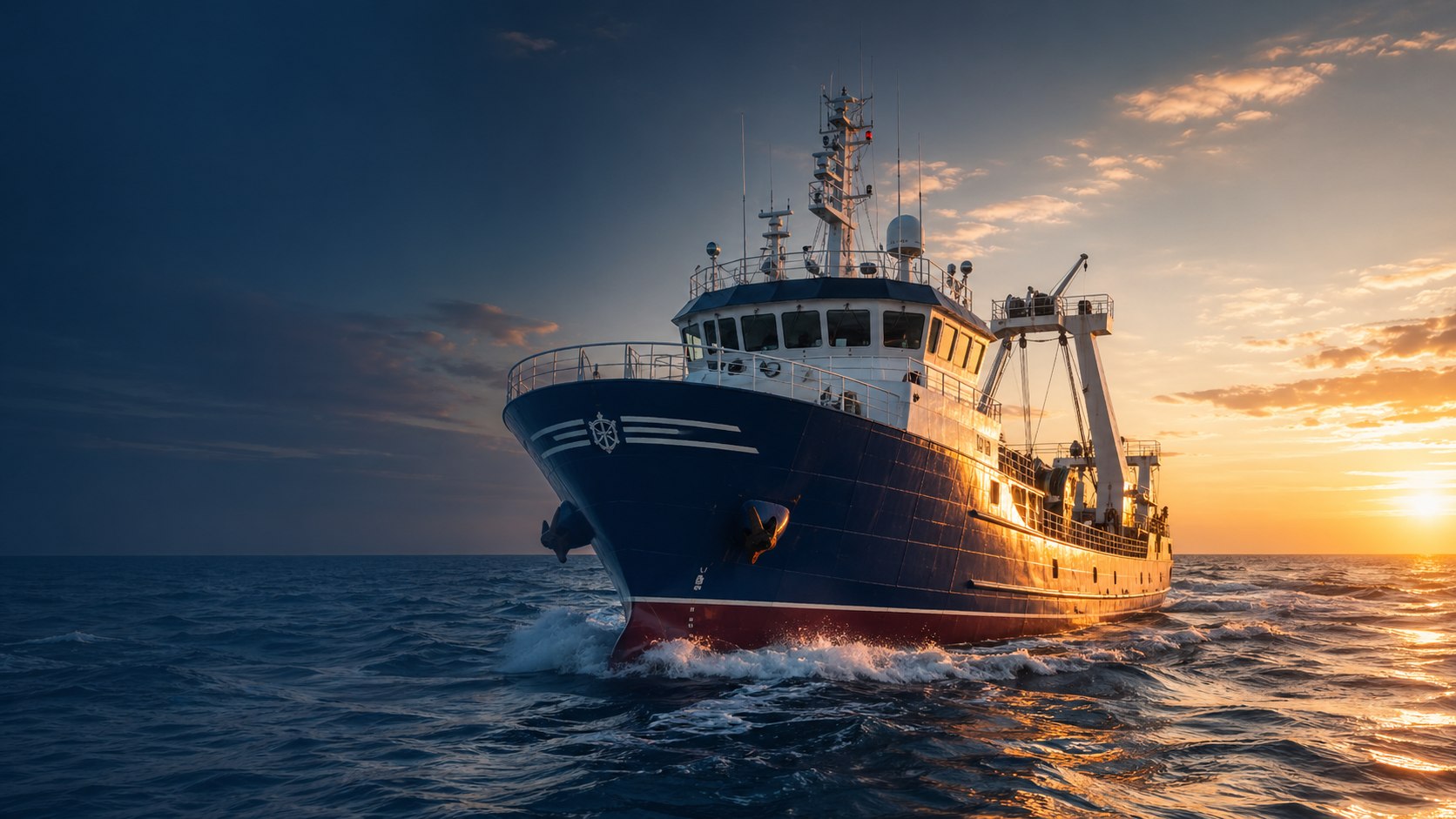 Рыболовное судно в море